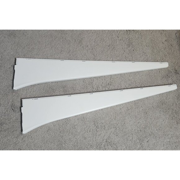 Set of 2 IKEA Algot White Steel Shelf Brackets 22 3/4" Discontinued Item - Picture 1 of 3